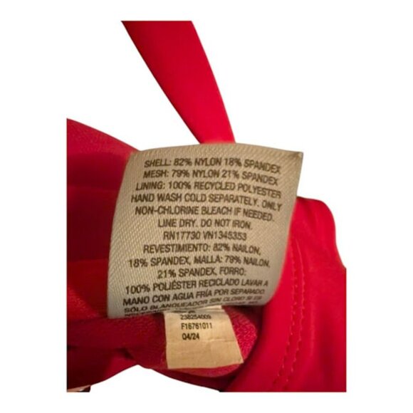 New Shade & Shore Red One Shoulder Rosette Ruched One Piece Swimsuit M (8-10) - Picture 8 of 8